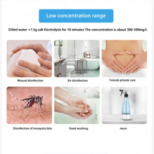 350ml Hypochlorous Acid Disinfection Water Generator with Fogger Spray